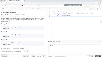 LeetCode - 219  Contains Duplicate II - Python