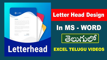 MS Word Project: How to Design Letter Head in MS Word (Telugu)