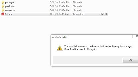 The installation cannot continue as the installer file may be damaged. windows 7