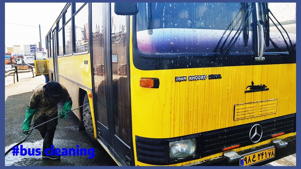 URBAN bus cleaning! filthy BENZ bus GLEAMING transformation?!DEEP ...
