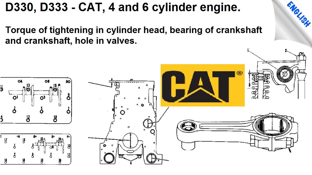 D330 D333 Cat Engine Cylinder Head Tightening Torque Connecting Rod