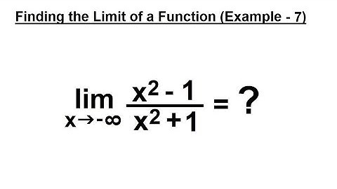 Calculus 1: Limits & Derivatives (20 of 27) Finding the Limits of a Function - Example 7