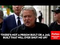 Breaking news steve bannon speaks defiantly to reporters after being ordered to go to prison