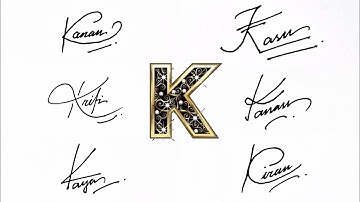 How to draw signature like Billionaire | Beautiful signature alphabet K | Anup calligraphy