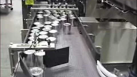 Massman Automation Side Load Case Packer for Cans of Paint