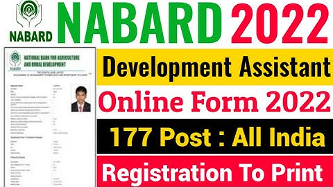 NABARD Development Assistant Online Form 2022 Kaise Bhare | How To Fill NABARD Assistant Form 2022