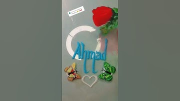 Ahmad Name Calligraphy ✍️✨ | Stylish & Beautiful Name Art 💖 #AsheesArtLines #NameArt #Calligraphy
