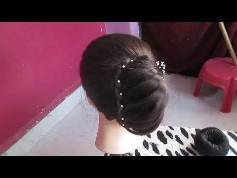 latest-party-twisted-bun-hairstyle#wedding-hairstyle-for-medium-hair#easy-hairstyle