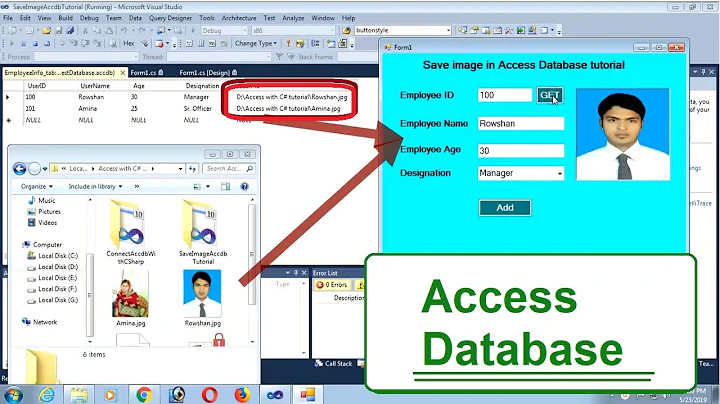 How to Save Image in Specific Folder and Save Path to Access Database in c# | Swift Learn