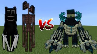Cartoon Cat x Siren Head vs Dinosaur Wardens in Minecraft Mob Battle screenshot 5