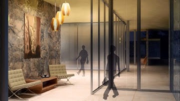 Barcelona Pavilion Animation Rendering