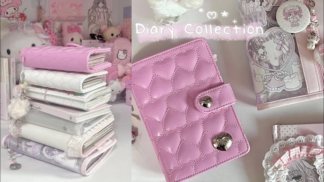 다이어리 7권 몰아보기와 소개 💕/ 핑크 다꾸 모음집 ʚ♡ɞ