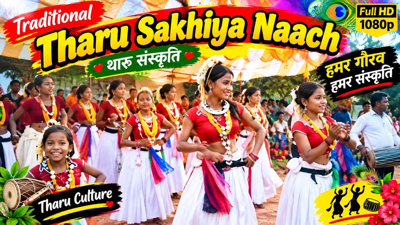 “Traditional Tharu Sakhiya Naach | Beldandi Gaupalika-3 Baibaha ...