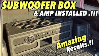 CUSTOM SUBWOOFER BOX AND AMP INSTALLED ON 2022 TOYOTA 4RUNNER, AMAZING RESULTS.SpinningwrencheswithJ