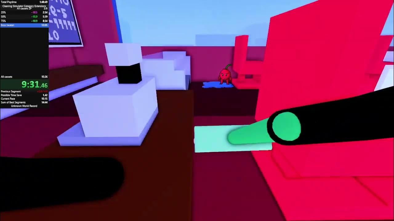 Cleaning simulator All Cassettes 2p speed run (WORLD RECORD 1457