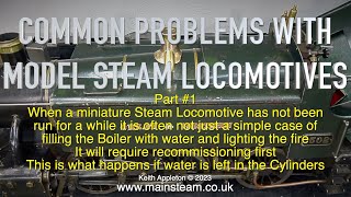 COMMON PROBLEMS WITH MODEL STEAM LOCOMOTIVES - PART #1