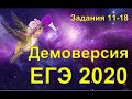 ДЕМО ЕГЭ 2020 химия (задания 11-18)