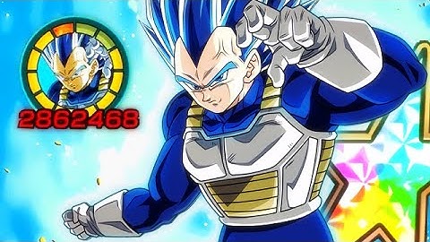 SSBE Vegeta 100% RAINBOW Max ATK Stat! (No skill orbs) | DBZ Dokkan Battle