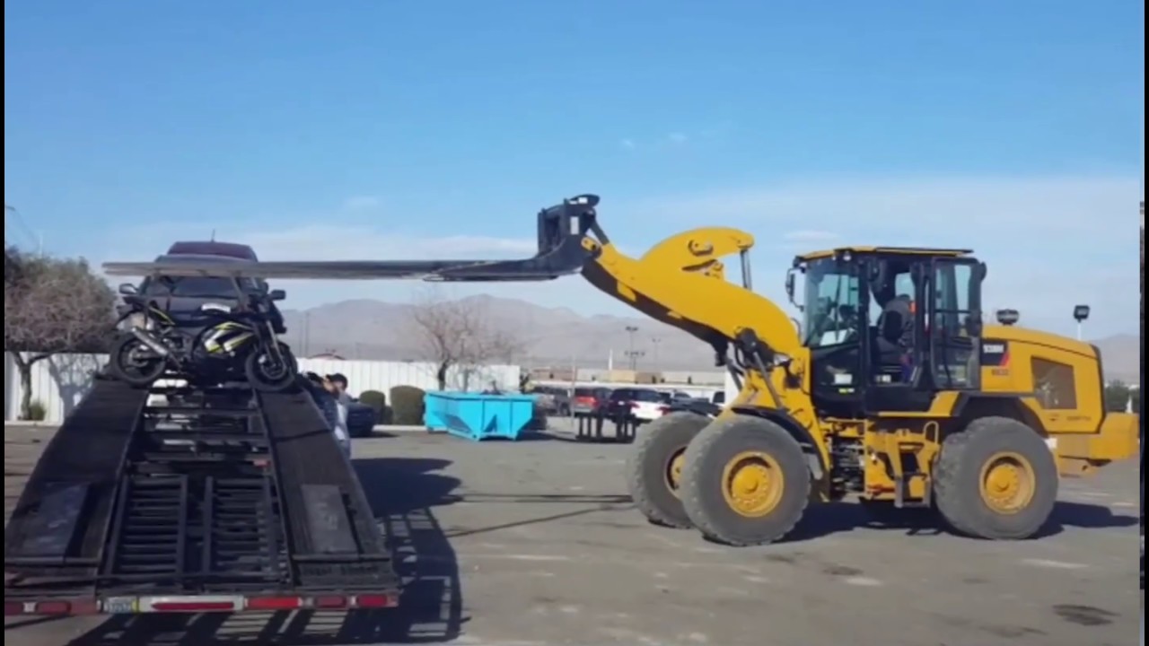 Loading A Bike Cars With Forklift On Copart Youtube