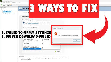 FIX: Access Denied – Failed to Apply Selected Settings to Your System | NVIDIA Control Panel
