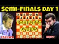 World Champion Magnus Carlsen vs. GM Ian Nepomniachctchi || 4 Games analysis || Semi-Finals Day 1