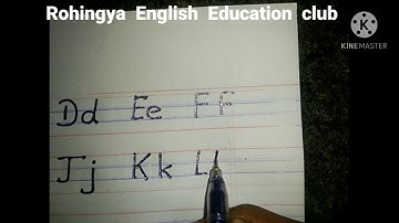 English spelling book lesson-3 who to write alphabets. A B C by Rohingya English Education club.