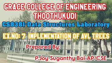 GRACE_COE_CSE_CS8381_DATA STRUCTURES LABORATORY_EX.7_Implementation Of AVL  Trees