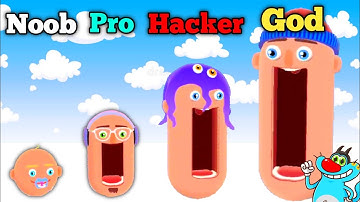 😍 Noob Vs Pro Vs Hacker Vs God 👶 In Hopping Heads With Oggy, Jack, Bob And Cockroach