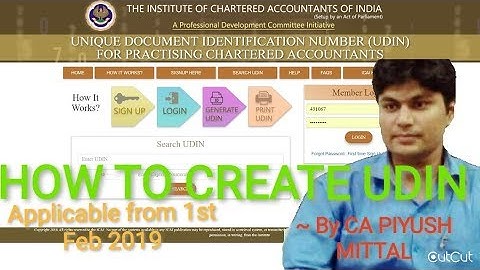 HOW TO CREATE/SEARCH/APPLICABILITY OF UDIN (UNIQUE DOCUMENT IDENTIFICATION NO.)
