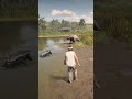 Bear Attacks Man - Rescuer Gets ATTACKED by Alligator! 🐻🐊😱 RDR2 #shorts
