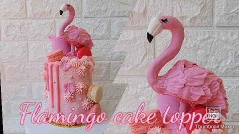 How to make a fondant flamingo cake topper.