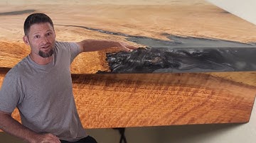 Live Edge Floating Shelves and Desk to transform this home office