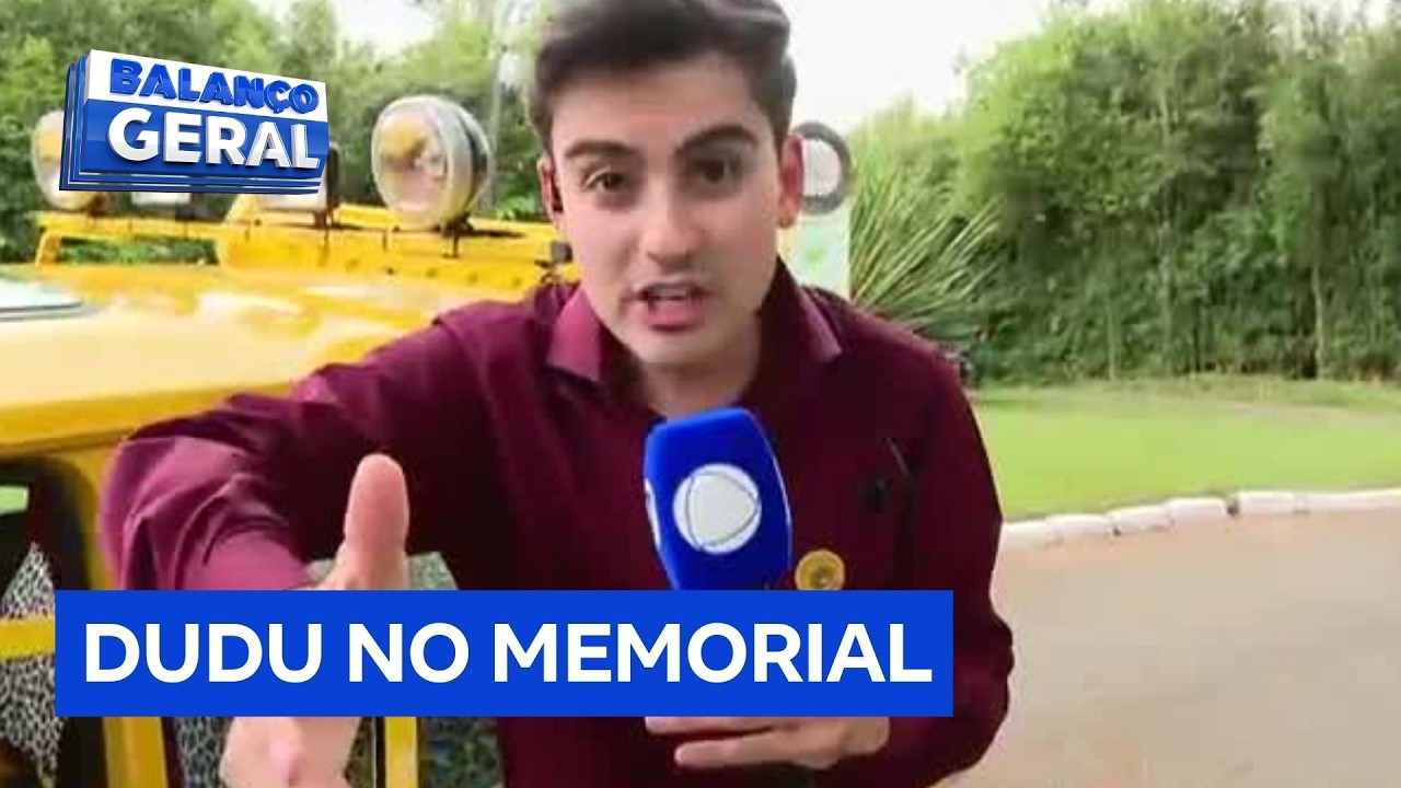 Dudu Camargo visita o memorial da banda Mamonas Assassinas em Guarulhos (SP)