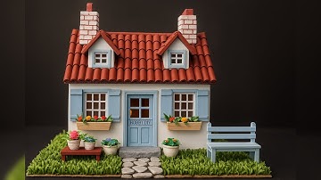 DIY Miniature Cardboard House 🏡 | Step-by-Step Diorama Tutorial | Unique Hobby Craft Idea #miniature