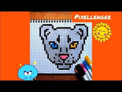 Как рисовать по клеточкам Пантеру Простые рисунки How to Draw Pixel Art
