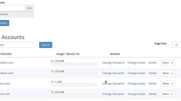 cPanel Reset Email Account Passwords