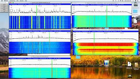 SdrGlut uses 4 software defined radios to scan 5 frequency ranges