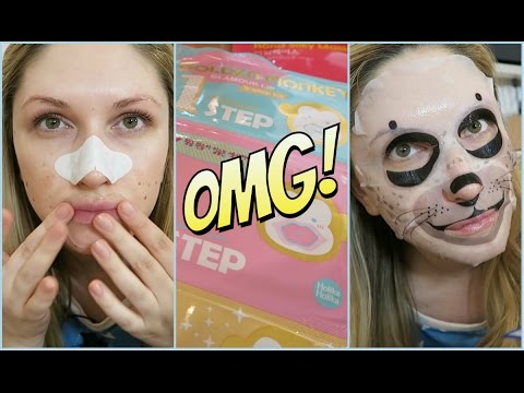 Тестим японские и корейские штучки | Чистим поры, Маски для рук и лица