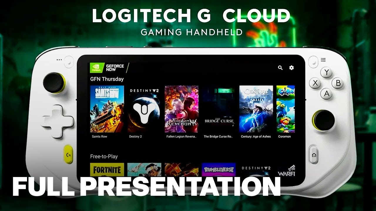 Logitech G CLOUD Gaming Handheld: 7-inch cloud gaming console with support  for Nvidia Geforce Now, Steam, Xbox Cloud and Google Play Store