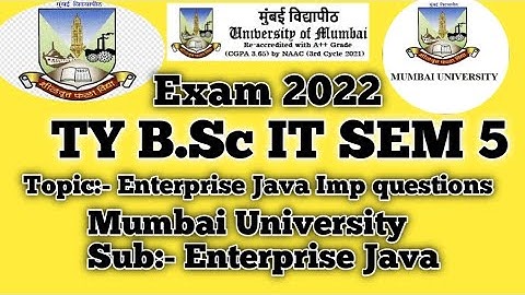 TYBSCIT  SEM-V ||Enterprise Java||Imp Questions|| Oct 2022 || #mumbaiuniversity2022#TYBSC