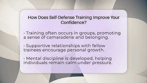 How Does Self-Defense Training Improve Your Confidence? - Fighting Arts Lab