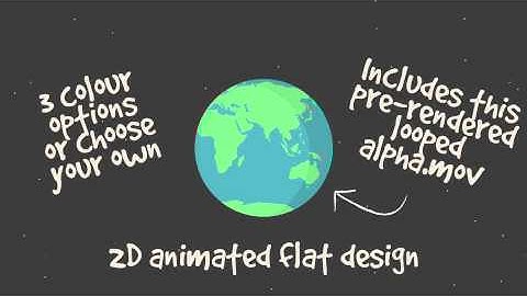 After Effects Project Files - 2D Cartoon Animated Rotating Earth - VideoHive 9240711