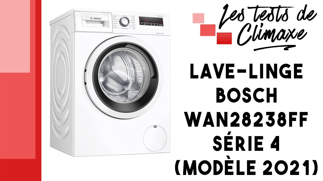 Test d'un lave-linge frontal Bosch WAN28238FF série 4 (2021) 