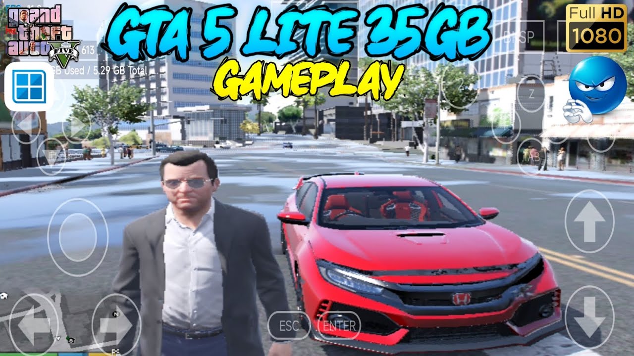 GTA 5 LITE (35GB)📲 GAMEPLAY IN LOW END DEVICE WINLATOR LUDASHI 2.7.1🔥😎 ...