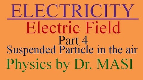 Suspended Charge Particle in the Air, Electric Field Part 4, Electricity, Physics