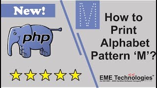 How to Print Alphabet letter 'M' using Star in PHP