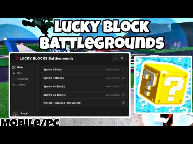 LUCKY BLOCKS Battlegrounds GUI – MARCH 2022 –