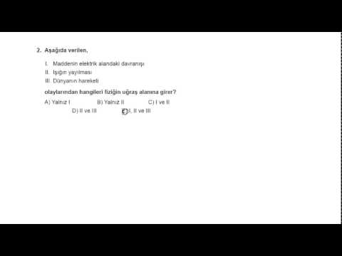 EBA 9. Sınıf Fizik Bilimine Giriş Test 1 Video Anlatım