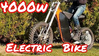 homemade electric motorbike 4000w 48v dual motors