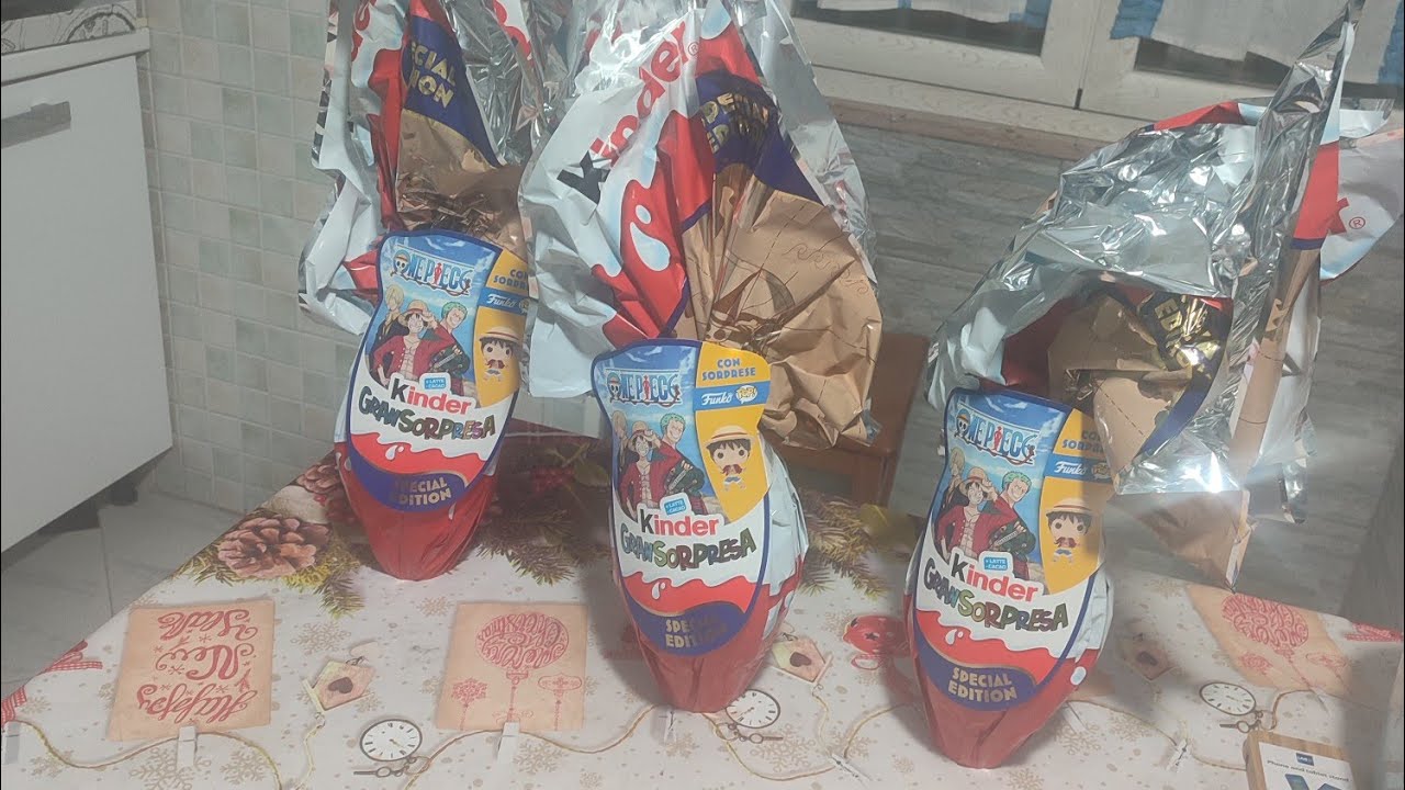 APRO E PESO 3 UOVA DI PASQUA ONE PIECE KINDER 2026 
